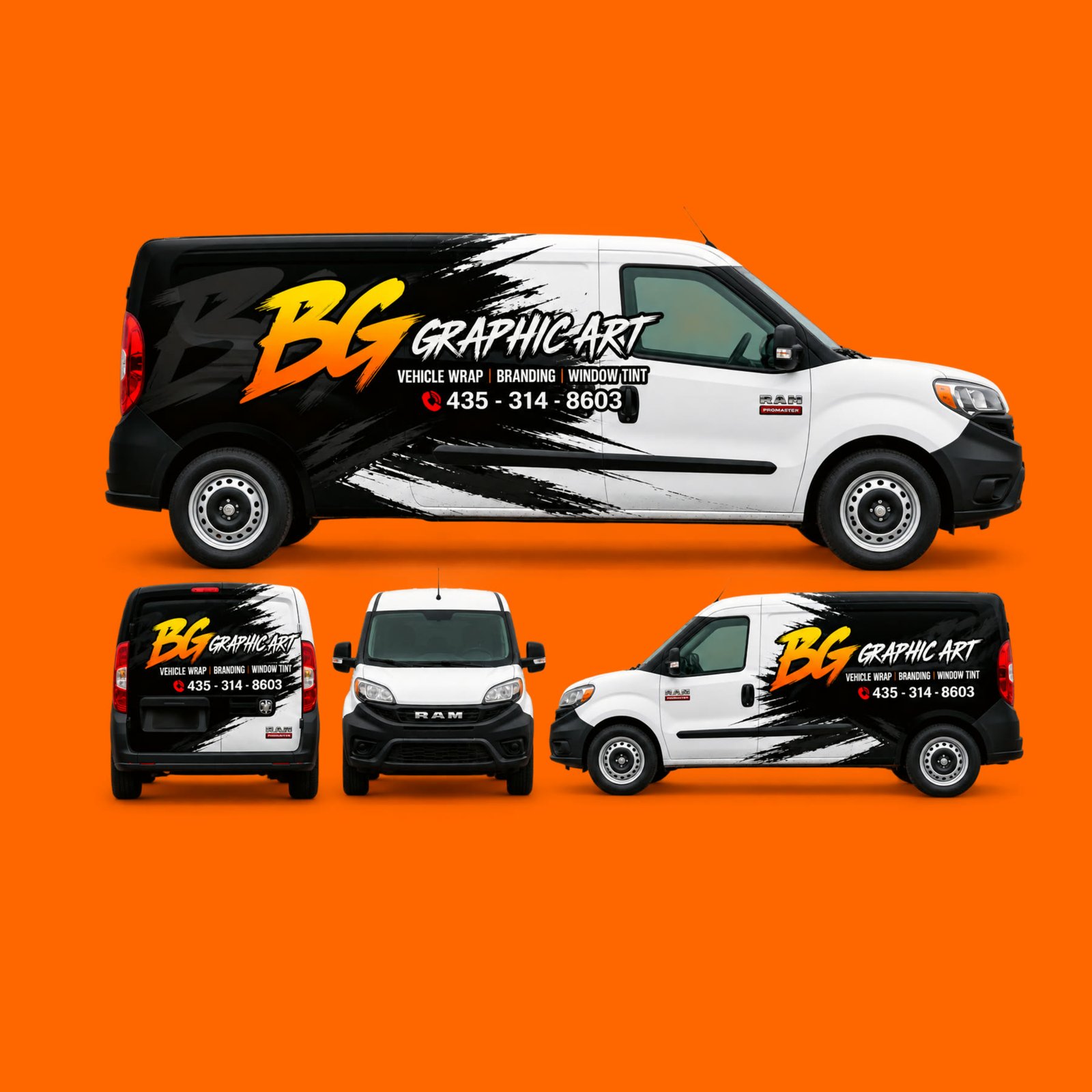 Partial wrap on a RAM van